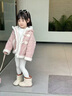 G.DUCKKIDS小黃鴨童裝女童外套秋冬季兒童呢子大衣女小童加絨保暖小女孩上衣 粉色 110 尺碼4~5歲【100-110cm】cm 曬單實(shí)拍圖