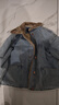森馬（Semir）牛仔棉服女拼接毛領(lǐng)美式復(fù)古2024冬寬松毛邊夾克街頭109724108017 曬單實拍圖