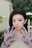 GOLOVEJOY手套女冬季騎行保暖防風(fēng)露指登山跑步開車防滑手套滑雪內(nèi)膽男觸屏 【氣質(zhì)紫】露二指可觸屏 M 曬單實(shí)拍圖