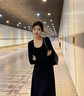 CEENIU法式連衣裙2025秋季新款女裝氣質(zhì)修身長(cháng)袖內搭收腰顯瘦垂感長(cháng)裙子 黑色 M 曬單實(shí)拍圖