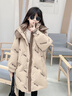 G.DUCKKIDS女童2025新款棉服兒童中大童冬裝洋氣棉襖中長(cháng)款外套棉衣 卡其色 170 cm 曬單實(shí)拍圖
