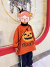 G.DUCKKIDS小黃鴨童裝萬(wàn)圣節兒童服裝男女童蝙蝠衫斗篷外套cosplay南瓜衣服 桔色 均碼 M碼 曬單實(shí)拍圖