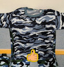 曇蓓漫軍訓服套裝大學(xué)生迷彩服全套海洋藍高中迷彩t恤短袖軍訓上衣褲子 170?；辏═恤+褲子+帽子+腰帶） 曬單實(shí)拍圖