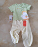 優(yōu)奇男女寶寶短袖長褲嬰兒夏季薄款套裝a類一1-2歲6-12個月兒童衣服夏 長耳小兔上衣+檸檬黃 80 曬單實拍圖