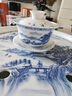 蘇氏陶瓷（SUSHI CERAMICS）國潮青花功夫茶具儲水托盤(pán)三才蓋碗茶壺薄胎茶杯中秋節禮物J0429 曬單實(shí)拍圖