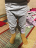 迪士尼女童打底褲春秋外穿兒童褲子秋季女孩愛(ài)莎長(cháng)褲SP97639 淺灰 110 曬單實(shí)拍圖