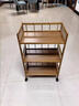 日本MUJIU置物架多層小推車(chē)客廳落地移動(dòng)家用儲物柜簡(jiǎn)易楠竹架子 抽屜款三層50CM 曬單實(shí)拍圖