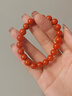 蔻詩哲 COASZE紅瑪瑙手串南紅紅色手鏈女玉石柿子紅滿肉收藏級素串火焰紋錦禮物 【10mm】16-17cm手圍錦香手串 曬單實拍圖