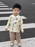 迪士尼（Disney）寶寶春秋裝套裝2025新款1-3歲4帥氣男童春秋季三件套炸街嬰兒童衣 卡其色 XY24058 薄款 80 高75cm內 1歲內【80碼】 曬單實(shí)拍圖