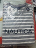 諾帝卡（NAUTICA）男裝夏季全棉雙面布簡(jiǎn)約條紋圓領(lǐng)短袖T恤男TE3222 灰色0GH（232） XL 曬單實(shí)拍圖