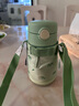 膳魔師（THERMOS）兒童吸管保溫杯禮盒帶杯套把手316L不銹鋼超輕幼兒上學(xué)學(xué)生杯TCKC 曬單實(shí)拍圖