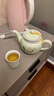 連山閣 陶瓷泡茶壺帶過(guò)濾網(wǎng)內膽大號容量家用茶具單壺沖茶器杯子套裝 升級玉蘭花茶壺陶瓷650ml（一壺二杯 曬單實(shí)拍圖