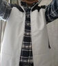 貓人馬甲男士春秋季寬松時(shí)尚立領(lǐng)拼接撞色休閑坎肩馬甲 象牙白 L 曬單實(shí)拍圖