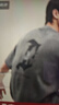 杰克·瓊斯（JACK&JONES）男裝復古簡(jiǎn)約舒適基礎百搭哥特字母飛鳥(niǎo)寬松圓領(lǐng)短袖T恤男 石雕灰E05 M (175) 曬單實(shí)拍圖