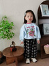 班喜迪女童褲子秋冬款2025新款洋氣寶寶加絨休閑長(cháng)褲冬裝兒童格子束腳褲 黑色 90 曬單實(shí)拍圖
