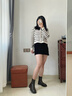 卓詩(shī)尼短靴女2025年冬新款秋單靴子加絨英倫風(fēng)瘦瘦切爾西靴復(fù)古馬丁靴女 黑色-單里 37 曬單實(shí)拍圖
