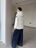 鴨鴨時(shí)空道宇聯(lián)名短款羽絨服男女2025年最新款冬季戶(hù)外運動(dòng)防寒外套厚 月光白色 XL (180) （建議150-170斤） 曬單實(shí)拍圖