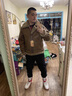 鉑朗尼奧皮毛一體男裝真皮原生態(tài)進(jìn)口原生態(tài)B3皮毛一體飛行服男羊羔毛真皮 黃棕色+龜裂做舊 均碼 54建議156斤左右 曬單實(shí)拍圖