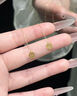 中國黃金（CHINA GOLD）18K金碎碎冰錢(qián)幣耳線(xiàn)女新款有錢(qián)必生日禮物送女友老婆教師節禮物18K金碎碎冰錢(qián)幣耳線(xiàn)【一對】 約0.4g 曬單實(shí)拍圖