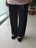 雪夕（XUEXI）媽媽裝春裝休閑百搭褲中老年女裝松緊腰彈力闊太太氣質(zhì)黑色長(cháng)褲 曬單實(shí)拍圖