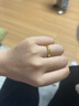 第一福黃金戒指素圈鑲嵌古法足金999實(shí)口手飾情侶對戒婚戒三金生日禮物 女戒 約3.21g 12號圈口 曬單實(shí)拍圖