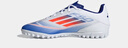 adidas F50 CLUB TF人造草地/室外硬地碎釘足球鞋男女阿迪達斯 白/紅熒光/亮藍   44.5 曬單實(shí)拍圖
