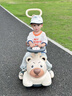 麥格萌兒童電動(dòng)車(chē)搖搖車(chē)四輪1-3-5歲男女寶寶小汽車(chē)可遙控帶座椅玩具車(chē) 電動(dòng)款-咖【大電瓶+音樂(lè )+推桿護欄】 曬單實(shí)拍圖