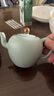 青澹汝窯茶壺家用泡茶壺景德鎮復古高檔陶瓷茶具禮品手工瓷器禪機茶壺 禪機茶壺 210ml 天青色 曬單實(shí)拍圖