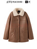 太平鳥(niǎo)翻領(lǐng)外套A3BBD4409 咖色 S 155 曬單實(shí)拍圖