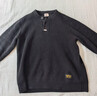 馬登工裝 美式復古針織亨利衫阿美咔嘰豎條紋套頭毛衣男秋季 黑色 XL 曬單實(shí)拍圖