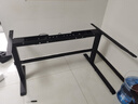 木藝生轉角雙電機電動(dòng)升降電腦桌家用辦公雙人L型桌子工作臺拐角書(shū)桌 雙電2節插排右拐角3cm實(shí)木胡桃色 1.6*1.1M(升級加強版收納橫梁) 曬單實(shí)拍圖