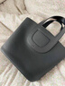 塔西伯利 TOIXI BRORY進(jìn)口水桶包包女新款女士單肩斜挎包秋冬通勤大容量菜籃子手提女包 黑色 22cm*21cm*14.5cm 曬單實(shí)拍圖
