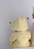 G.duck嬰兒衣服加厚寶寶保暖新生兒外出服加絨連帽爬服連體衣超厚冬裝 小蜜蜂連體服黃色 80cm 80 曬單實(shí)拍圖