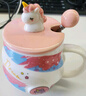 品喻（PINYU）杯子馬克杯咖啡杯陶瓷水杯家用大容量帶蓋勺沖泡杯粉獨角獸400ml 曬單實(shí)拍圖