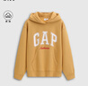 GAP女裝2025秋季新款撞色Logo寬松抓絨套頭連帽衫衛衣上衣792499 黃色 S (160/84A) 亞洲尺碼 曬單實(shí)拍圖