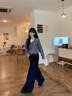 斐特瑪灰色V領(lǐng)假兩件針織衫女春秋2025秋新款撞色拼接寬松毛衣短款上衣 花灰色 M 中 100-120斤 曬單實(shí)拍圖