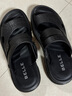 百麗戶(hù)外兩穿涼拖男夏季商場(chǎng)同款牛皮休閑沙灘涼鞋8GF01BL4 黑色 40 曬單實(shí)拍圖