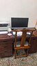 信京 辦公桌電腦桌辦公室老板桌家用經(jīng)典油漆電腦桌1.4米（紅棕色）  曬單實(shí)拍圖