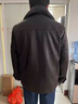 皮爾卡丹（pierre cardin）真皮皮衣男秋冬加絨毛領(lǐng)海寧中老年爸爸內(nèi)膽拆卸皮夾克外套 黑色 毛領(lǐng)內(nèi)膽可拆卸 XL 180(120-140斤) 曬單實拍圖