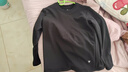 拇指白小T【拒水鵝絨T】李小冉秋冬新款可機洗鵝絨長(cháng)袖T恤男90絨加厚保暖 【白鵝絨】墨黑男款 XL 曬單實(shí)拍圖