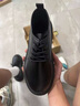 回力瑞西裝皮鞋男款秋冬英倫風(fēng)商務(wù)正裝學(xué)生增高休閑軟底防水黑色大頭鞋 黑色 42 曬單實(shí)拍圖