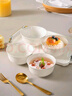 斯凱綈（Sky Top）米飯碗陶瓷小湯碗骨瓷純白家用喬遷酒店餐具4.5英寸金鐘碗4件套裝 曬單實(shí)拍圖