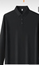 【阿瑪尼制造商】索羅娜無(wú)痕長(cháng)袖polo7A抗菌休閑上衣秋季抗皺翻領(lǐng) 黑色 XL 曬單實(shí)拍圖