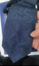 諾斯.馬丁高端真絲領(lǐng)帶男士正式商務(wù)西裝新郎結婚禮手打生日禮物高級感藍色 曬單實(shí)拍圖