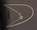 周六福足金999簡(jiǎn)約側身鏈黃金項鏈女生日禮物計價(jià)AA050784 約3.88g 45cm 曬單實(shí)拍圖