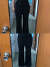 優(yōu)衣庫女裝彈力喇叭褲/聰明褲西褲通勤褲子479721 09 黑色 M /160/68A 曬單實拍圖