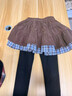 NICKYBABY女童裙褲秋冬季加絨打底褲兒童2025新款燈芯絨半身裙女孩加厚褲裙 2249咖色 140 cm 曬單實(shí)拍圖
