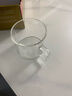 金灶（KAMJOVE）玻璃水杯耐熱小品茗杯加厚功夫茶杯茶具家居泡茶小杯帶把花茶杯 透明款 120ml 4只 曬單實(shí)拍圖