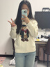 Teenie Weenie小熊童裝25年新款秋冬男女童經(jīng)典純棉套頭毛衣 米白色 女熊 160 cm 曬單實拍圖