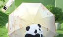 【熊貓傘】晴雨傘黑膠防曬紫外線(xiàn)便攜遮陽(yáng)傘晴雨兩用堅固耐用 8骨手動(dòng)可愛(ài)大熊貓-綠色 曬單實(shí)拍圖